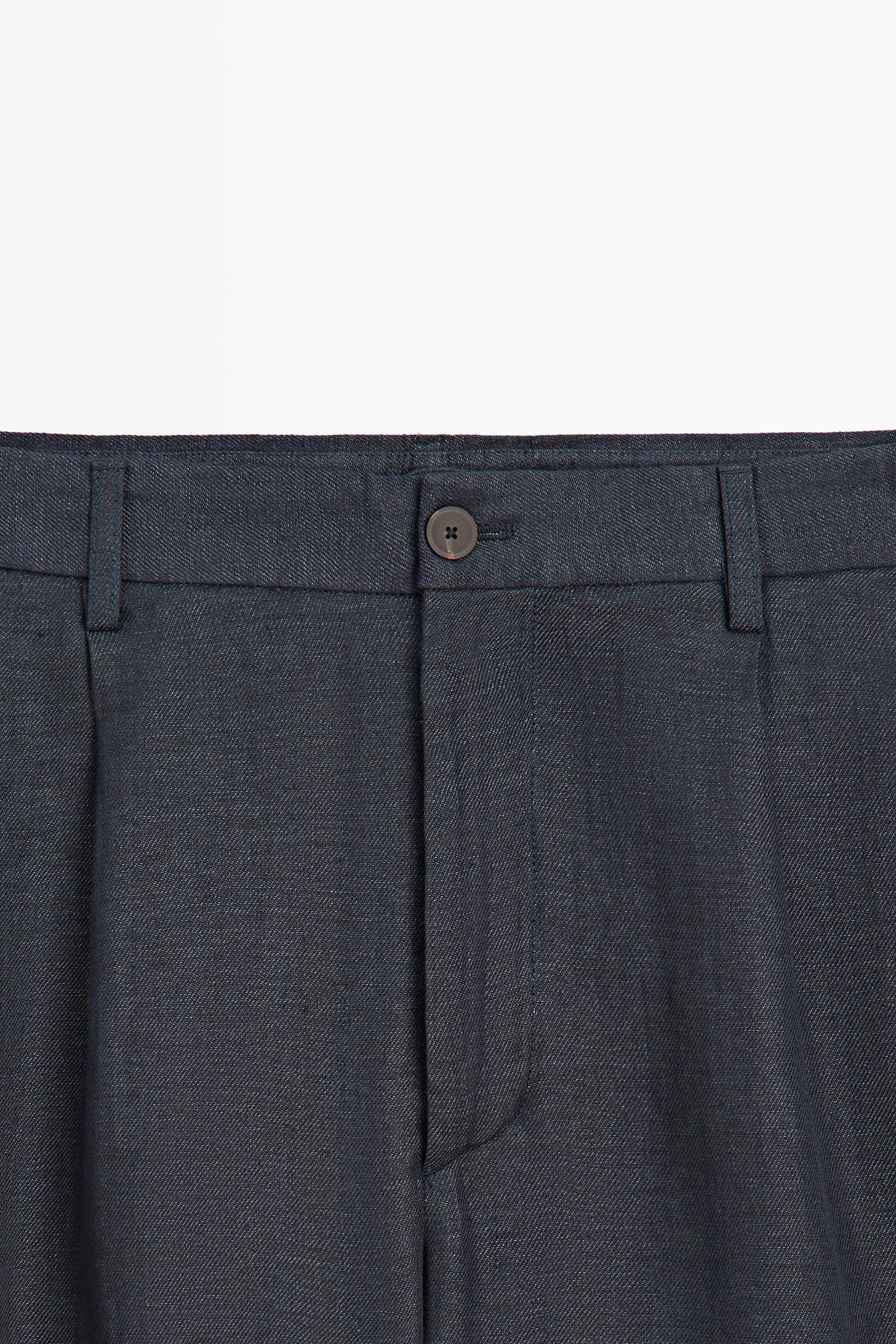 100% linen total look melange trousers